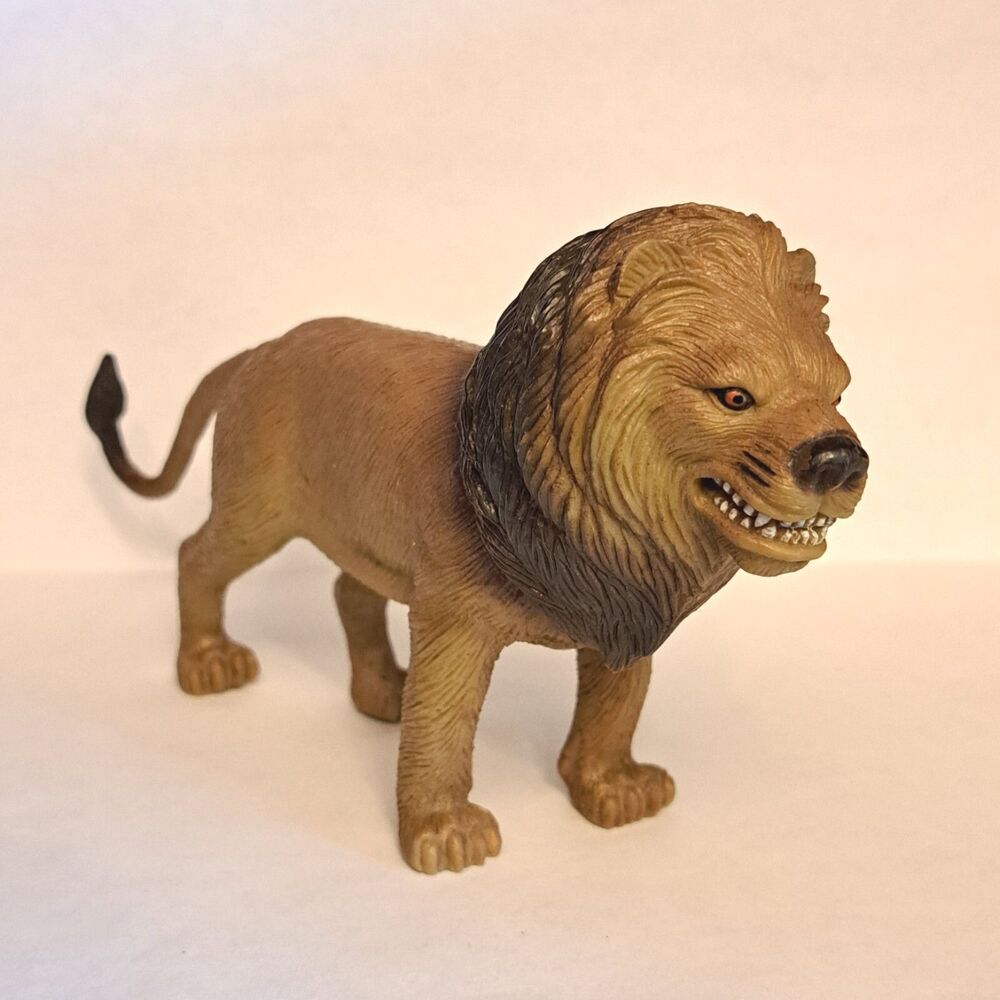 Boley Male Lion Safari Wildlife Animal Toy Figure 7.5" Plastic 2010